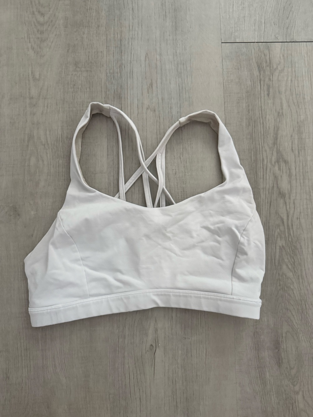 Lululemon White Strappy Sports Bra - Comfort Support